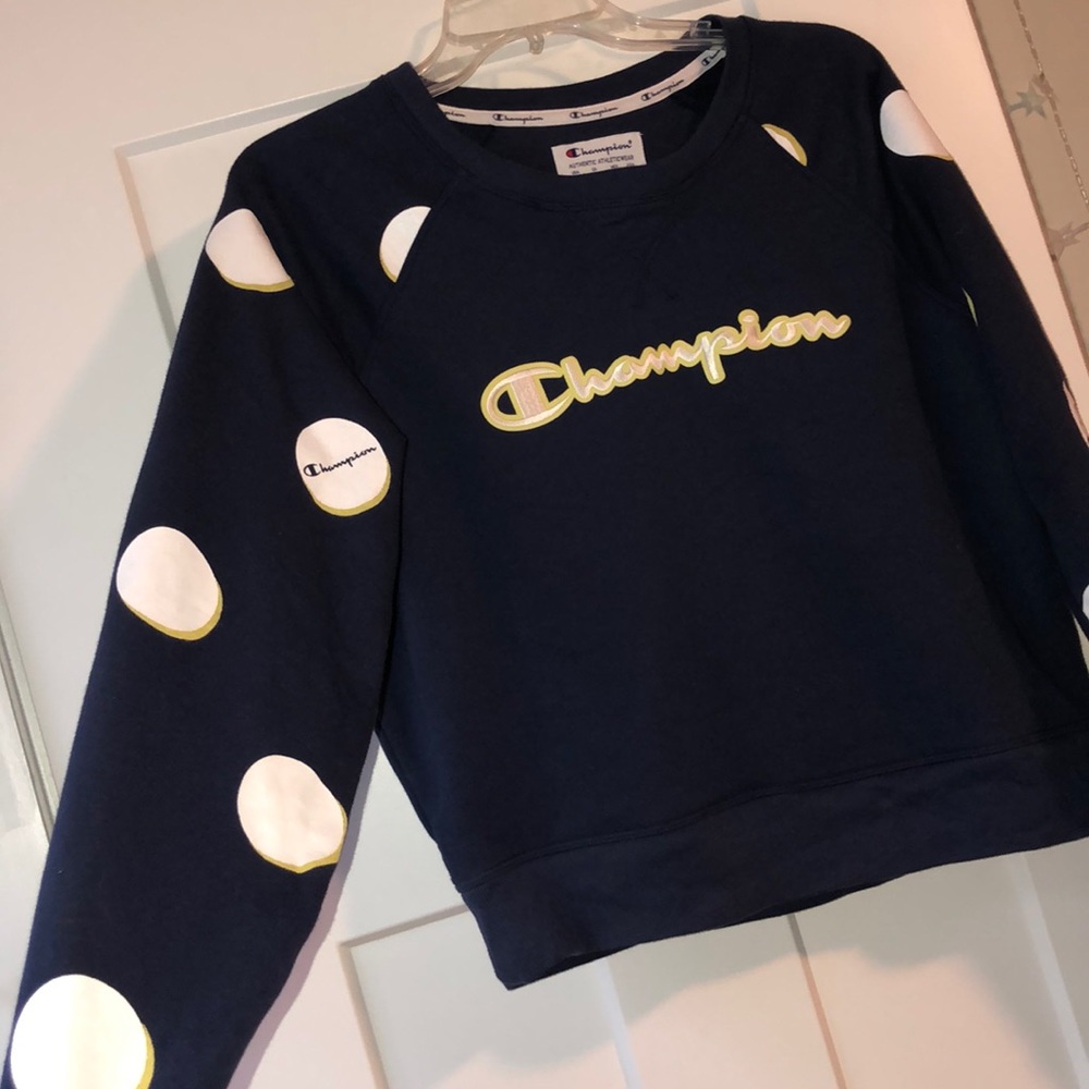 navy blue champion pullover